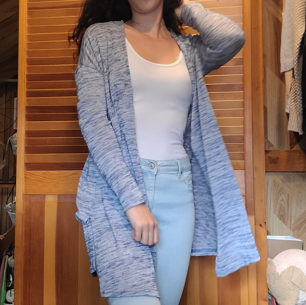 H&M Blue Mid Length Cardigan